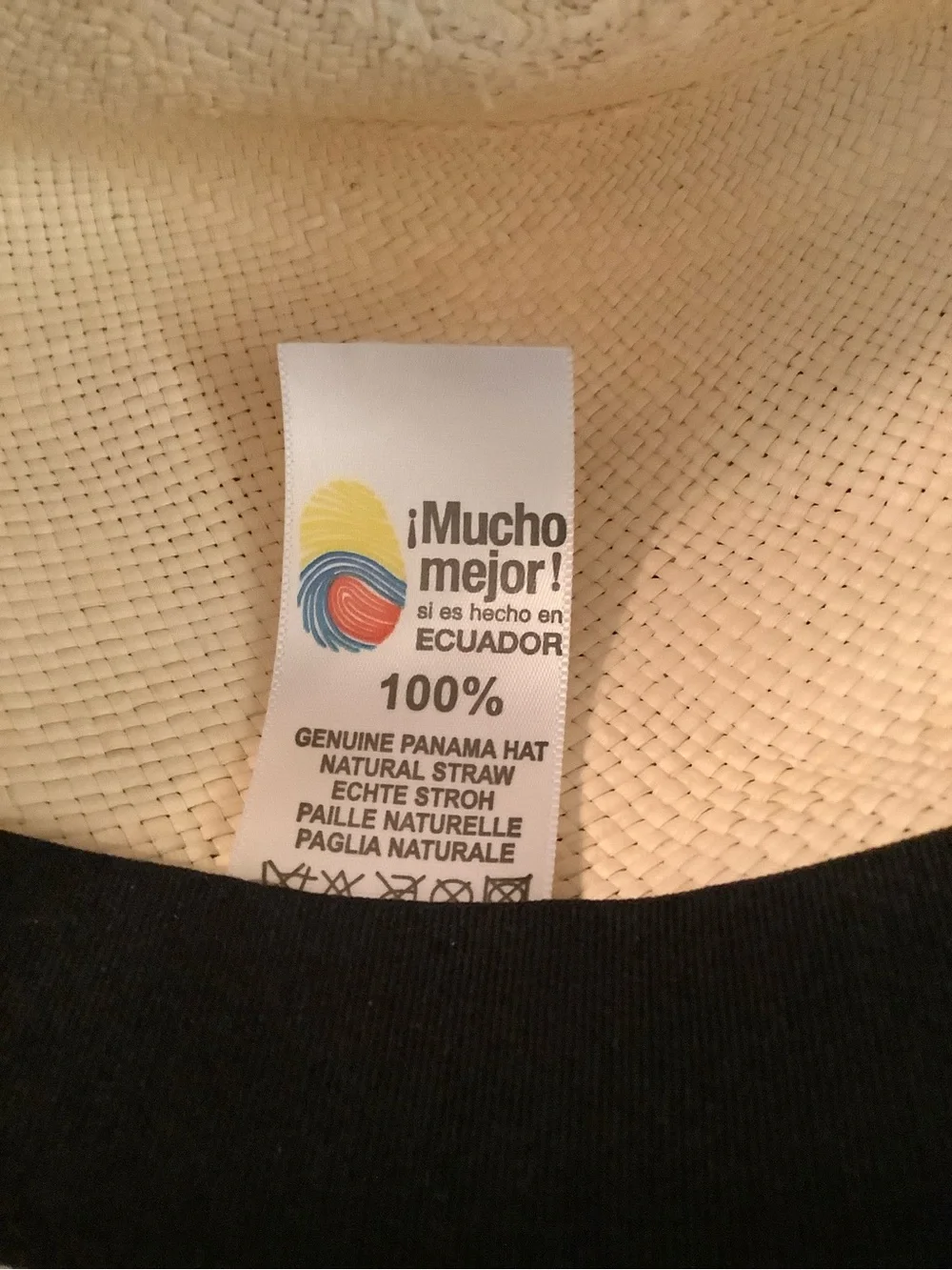 Men's Cream Straw Fedora with Black Band and Patterned Strap Band XXL